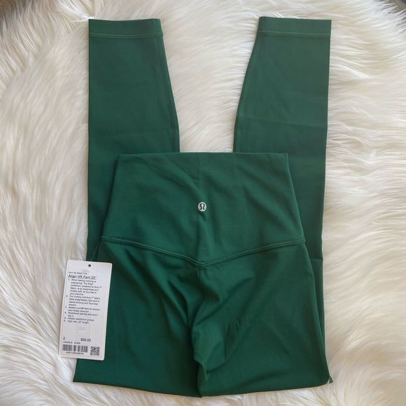 NWT Lululemon Everglade Green Align HR Tight 25” Leggings - Picture 3 of 11